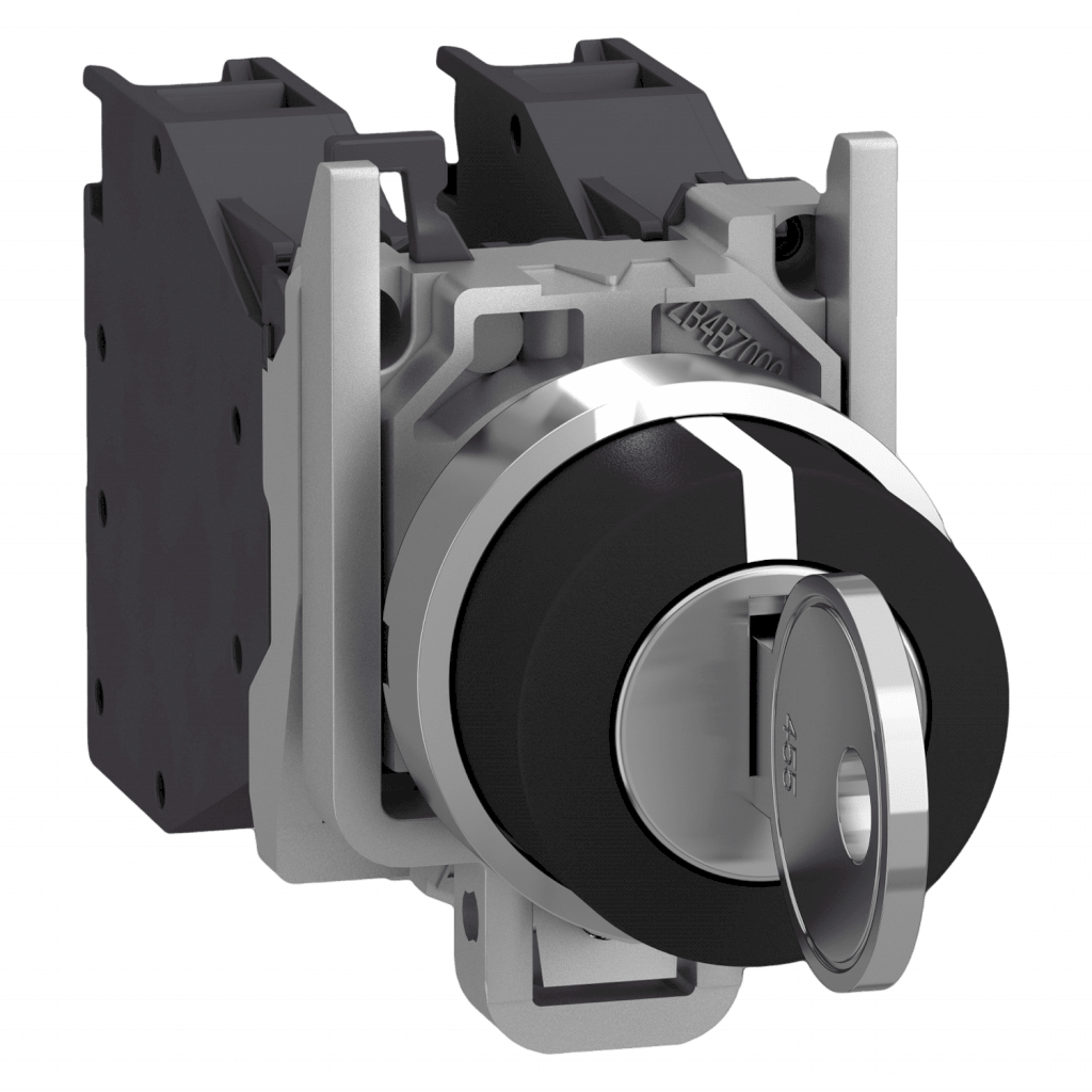 Cerradura XB4 Metálica 3 Posiciones Fijas 2NA Schneider Electric