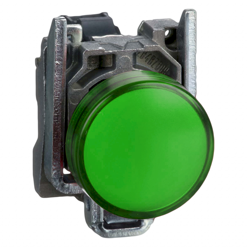 Ojo de Buey XB4 Metalico 220VCA/VCC 22mm Verde Schneider Electric