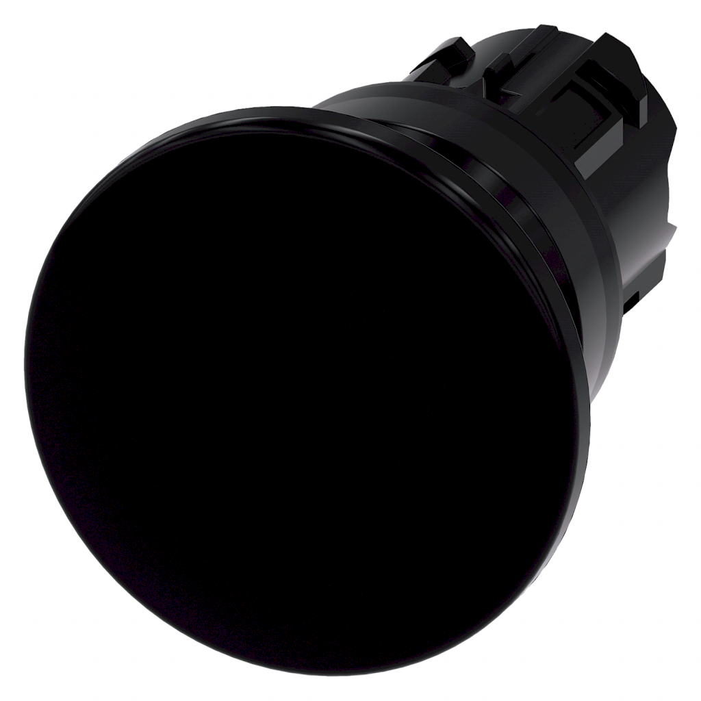Pulsador Hongo Sirius ACT PVC Negro S/Contactos Integrados Siemens