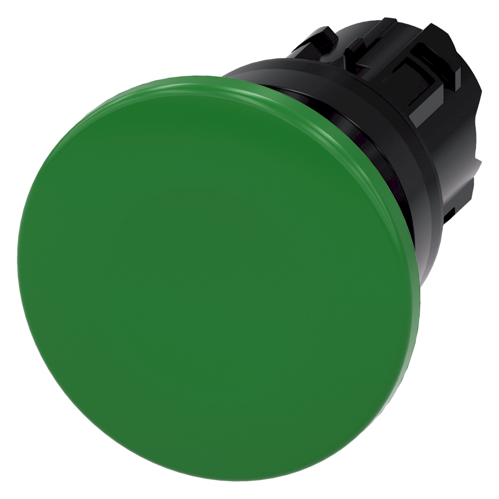 [24022] Pulsador Hongo Sirius ACT PVC Verde S/Contactos Integrados Siemens