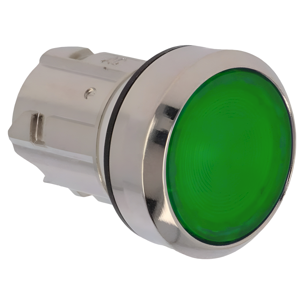 [24065] Cabezal Pulsador 3SU ACT Metálico Luminoso S/Soporte S/Led Verde Siemens