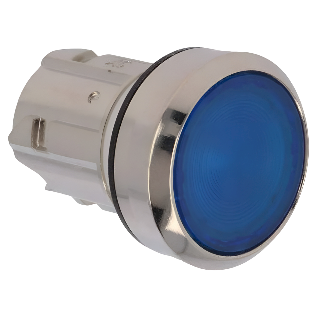 [24066] Cabezal Pulsador 3SU ACT Metálico Luminoso S/Soporte S/Led Azul Siemens