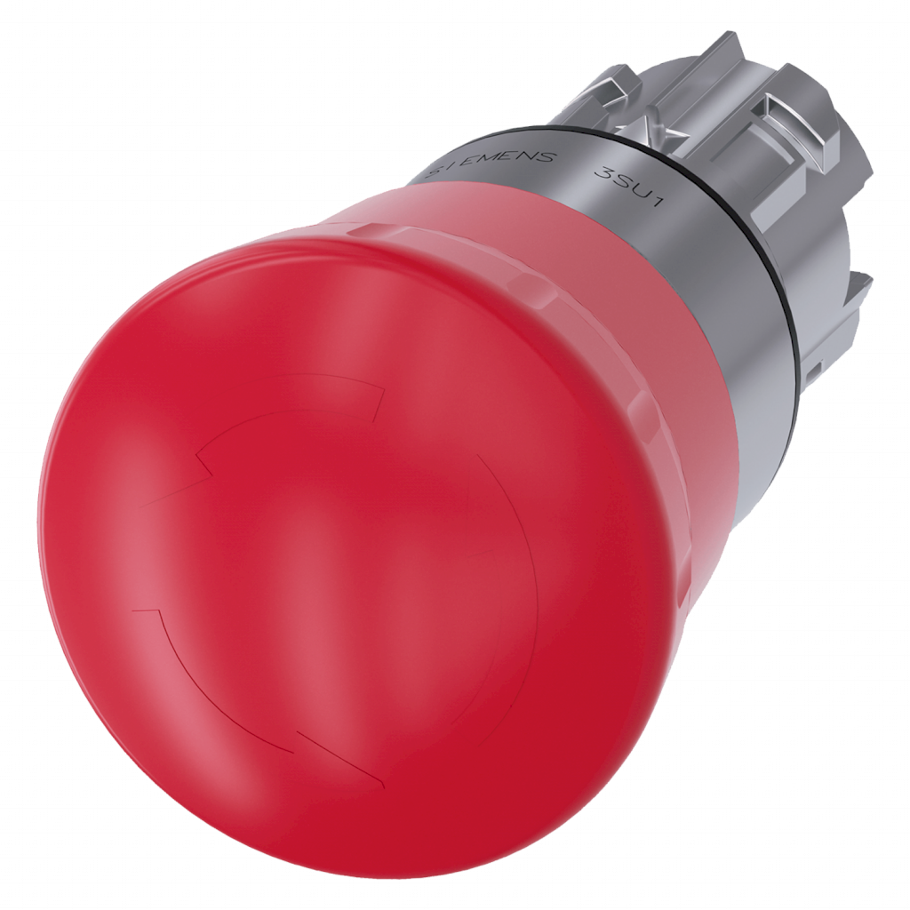 [24068] Pulsador Hongo Emergencia Sirius ACT Metal Rojo S/Contactos Integrados Siemens