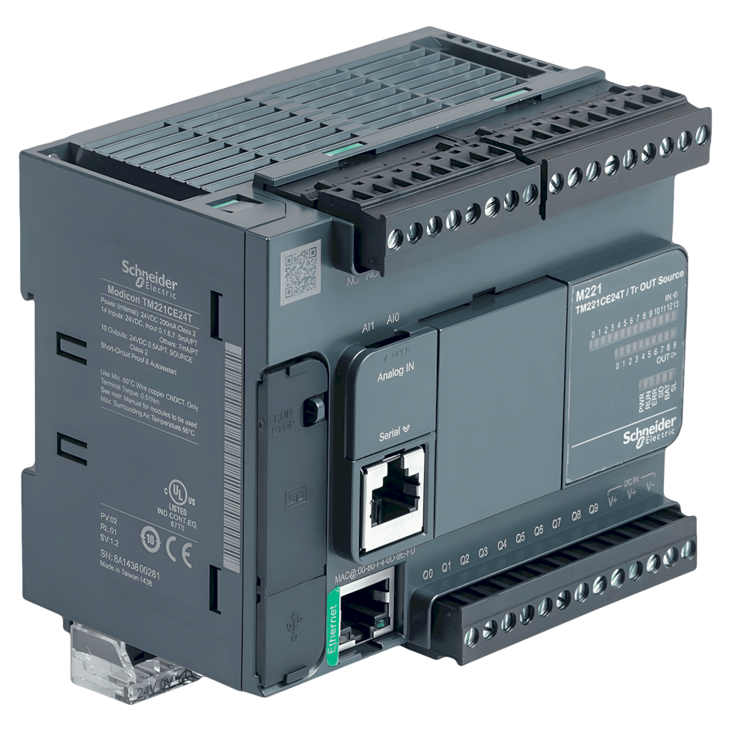 [23600] CPU M221 (14DI/10DO) 1xMB RTU 1xMB TCP 24VCC Schneider Electric