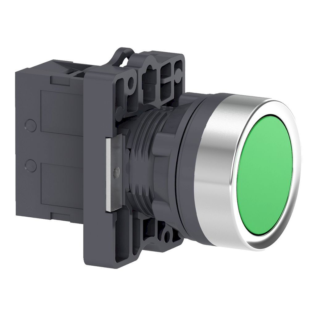 Pulsador XA2 Rasante Plástico Verde 1NA Schneider Electric