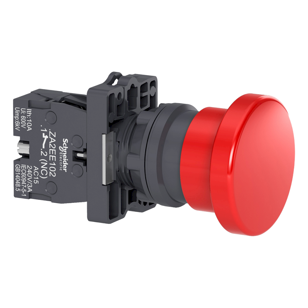 Pulsador XA2 Plástico Rojo 1NC Schneider Electric