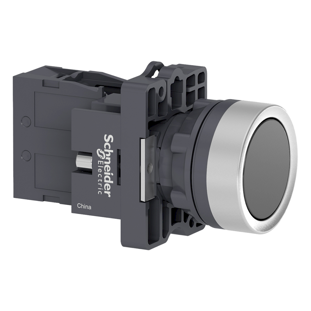 Pulsador XA2 Plástico Negro C/Retención 1NA Schneider Electric
