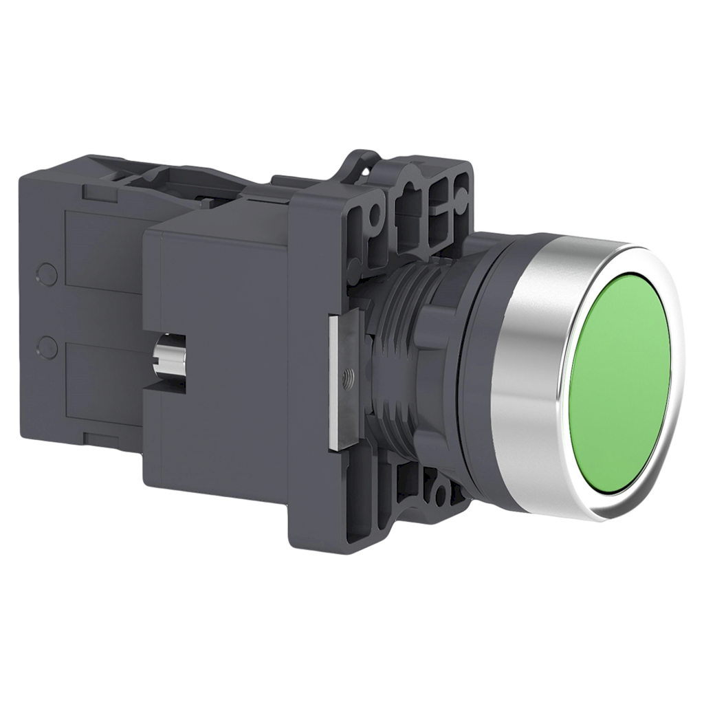 [26058] Pulsador Luminoso XA2 Plástico 220VCA/VCC 24VCC Rasante 1NA Verde Schneider Electric