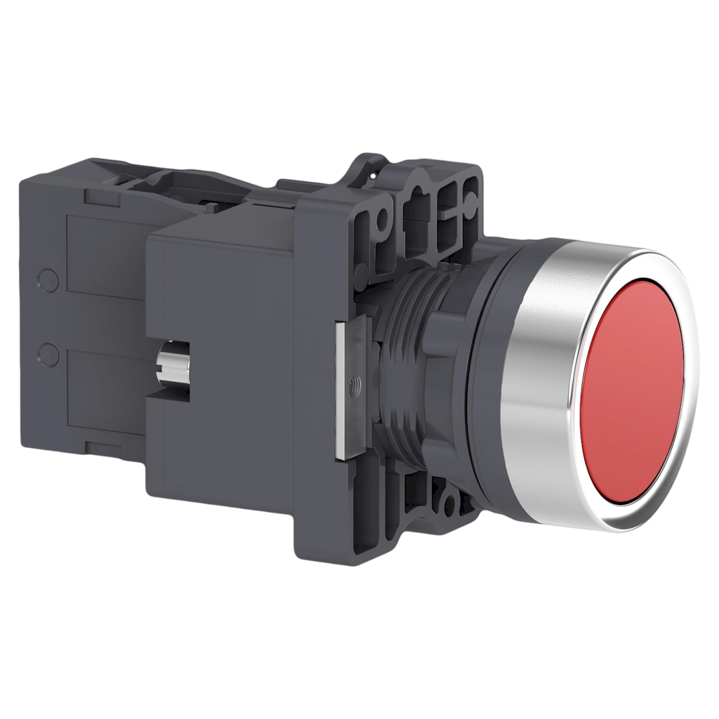 Pulsador Luminoso XA2 Plástico 220VCA/VCC 24VCC Rasante 1NA Rojo Schneider Electric