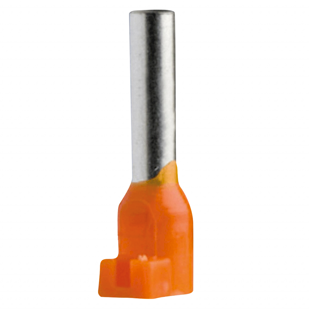 [26286] Puntera Tubular P/Lengueta 4mm2 18mm x100u Naranjas Schneider Electric