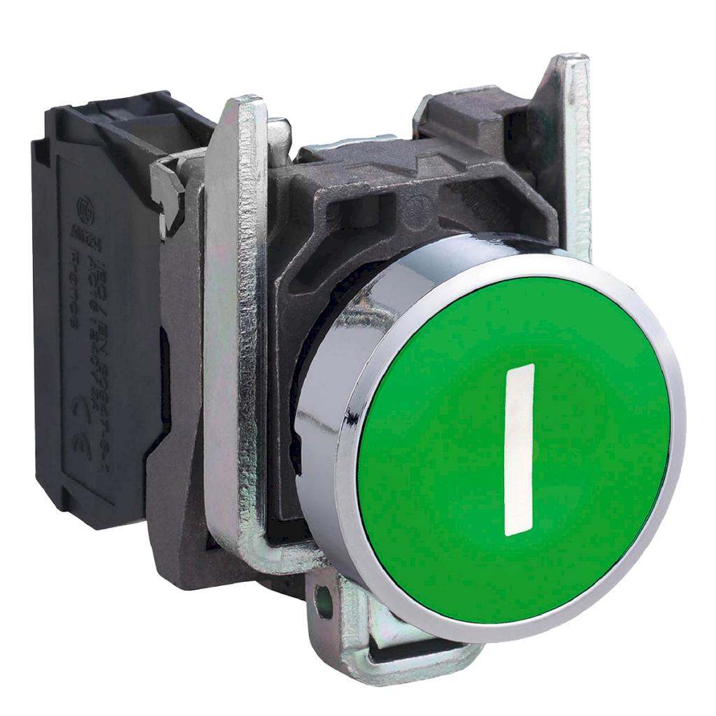 [26983] Pulsador XB4 Metálico Verde "I" 1NA Schneider Electric