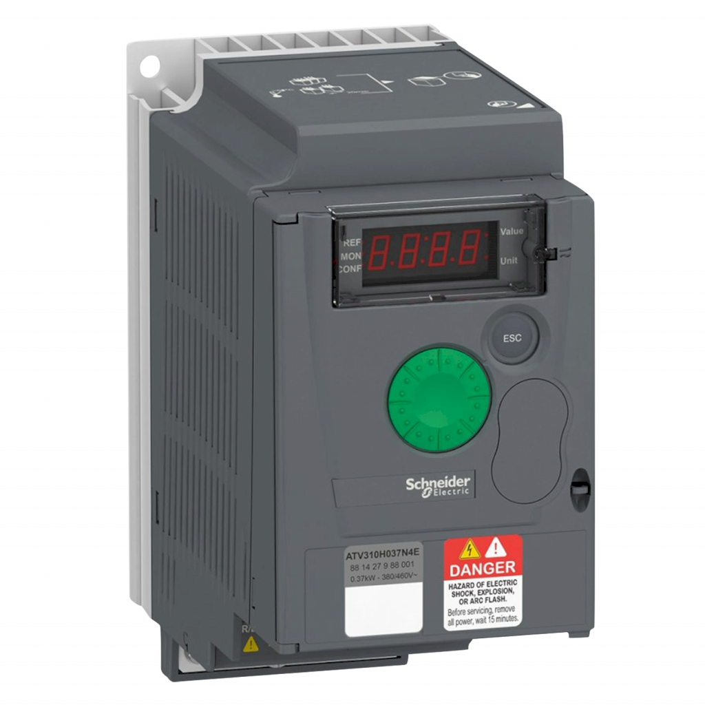 Variador ATV310 380VCA LO: 0,5kW/0,75HP HO: 0,37kW/0,5HP S/Filtro MB RTU Schneider Electric