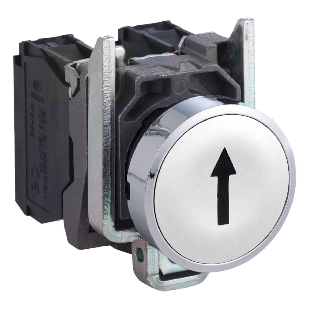 [29212] Pulsador XB4 Metálico Blanco 1NA Schneider Electric