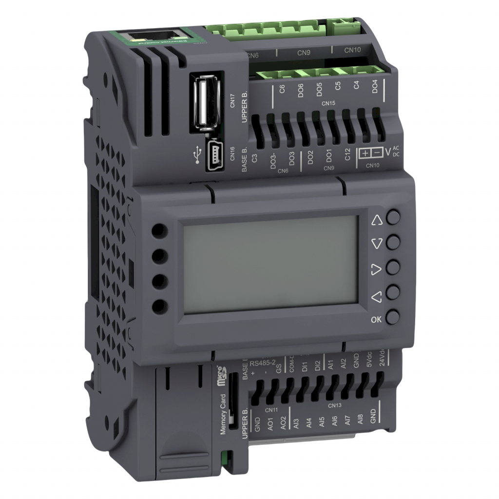[29458] CPU M172P C/Display (2DI/6DO/8AI/2AO) 2x MB RTU 1x MB TCP 24VCA/CC Schneider Electric