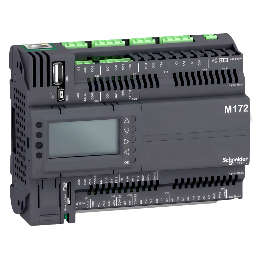 [29461] CPU M172P (12DI/12DO Relé/12AI/6AO) 2x MB RTU 1x MB TCP C/Display 24VCA/CC Schneider Electric