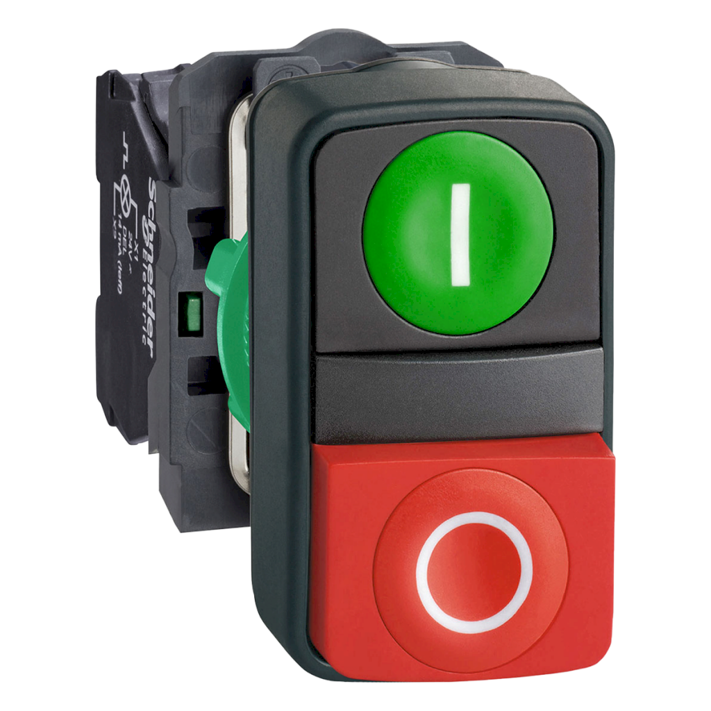 [29564] Pulsador Doble XB5 Plástico Rojo/Verde 1NA+1NC Schneider Electric