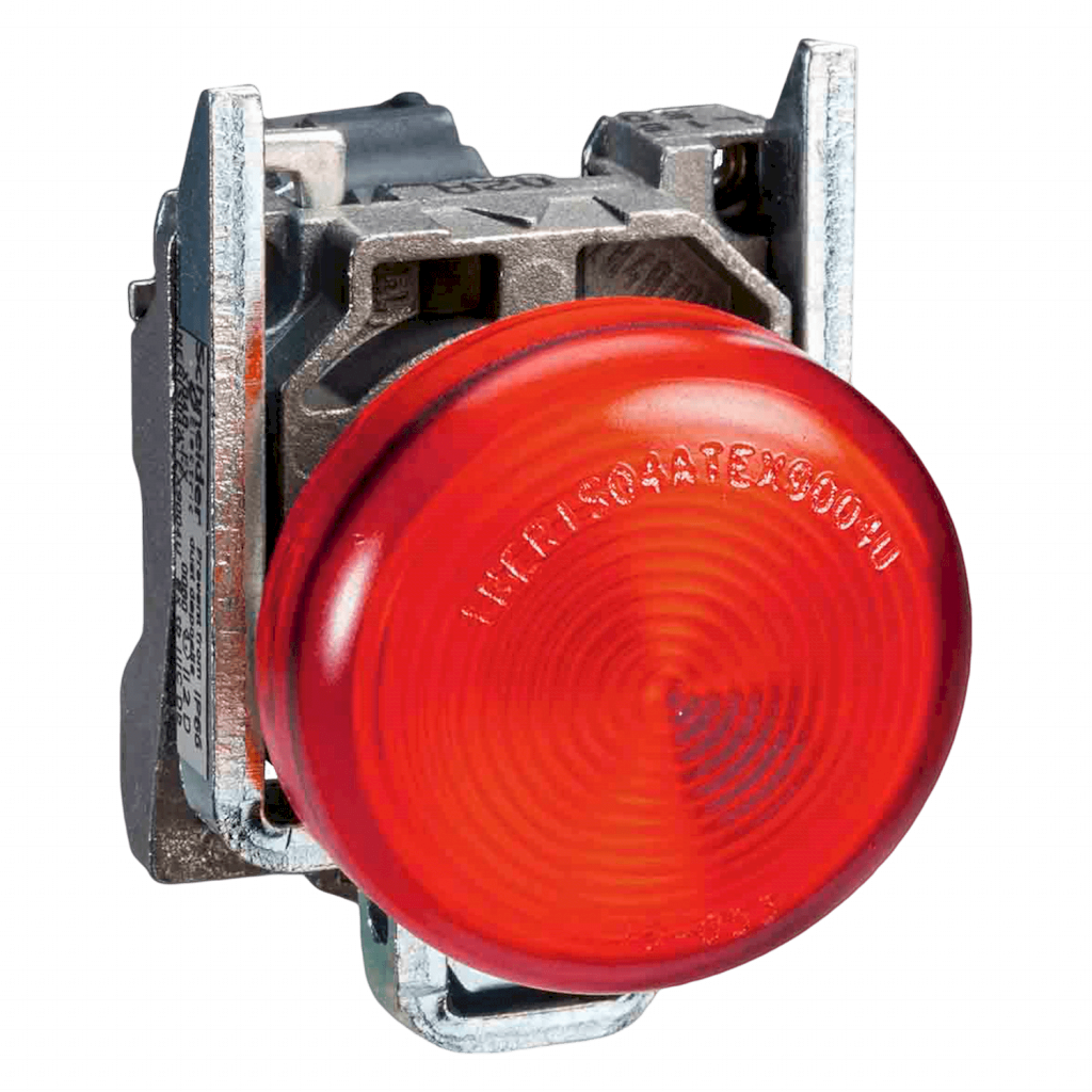 [29613] Ojo de Buey XB4 Metalico 24VCA/VCC 22mm Rojo Schneider Electric