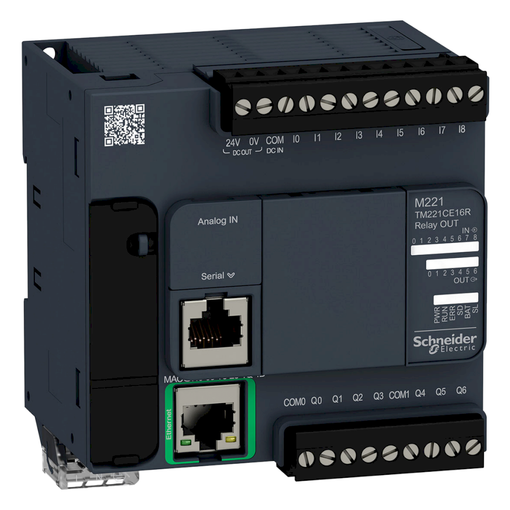 [29770] CPU M221 (9DI/7DO Relé/2AI) 1xMB RTU 1xMB TCP 220VCA Schneider Electric