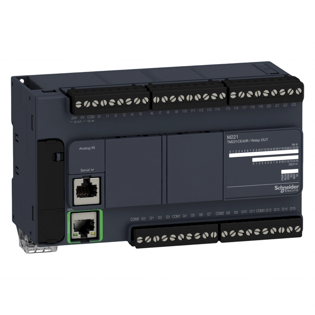 CPU M221 (24DI/16DO Relé/2AI) 1xMB RTU 1xMB TCP 220VCA Schneider Electric