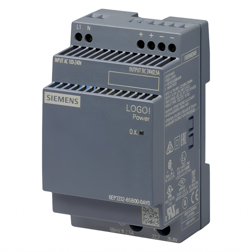 [30977] Fuente Monofásica Logo! E: 220V S: 24VCC 2,5A Siemens