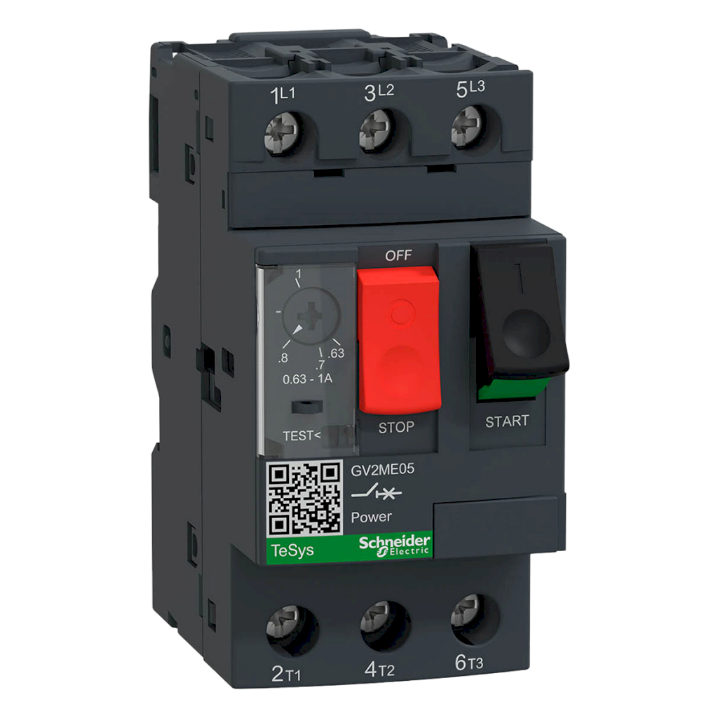 Guardamotor Magnetotérmico GV2 3P 0,63-1A 100kA Schneider Electric