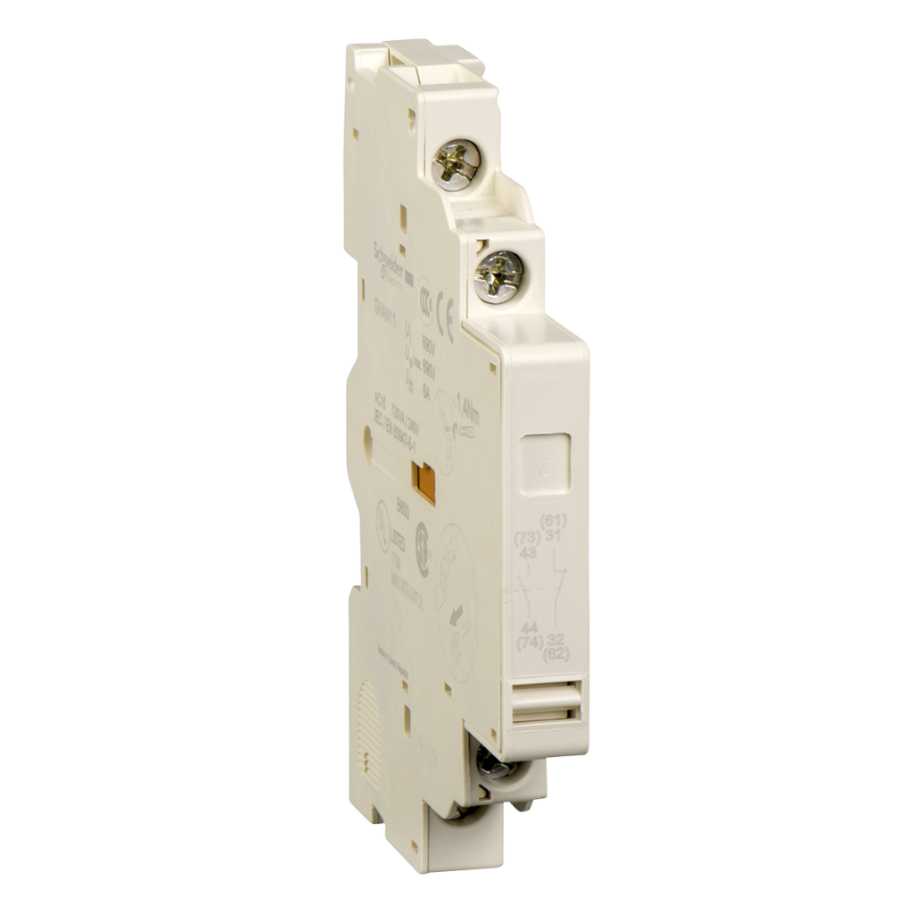 [21059] Contacto Auxiliar Lateral GM Tornillo P/GV2/3 1NA+1NC Schneider Electric