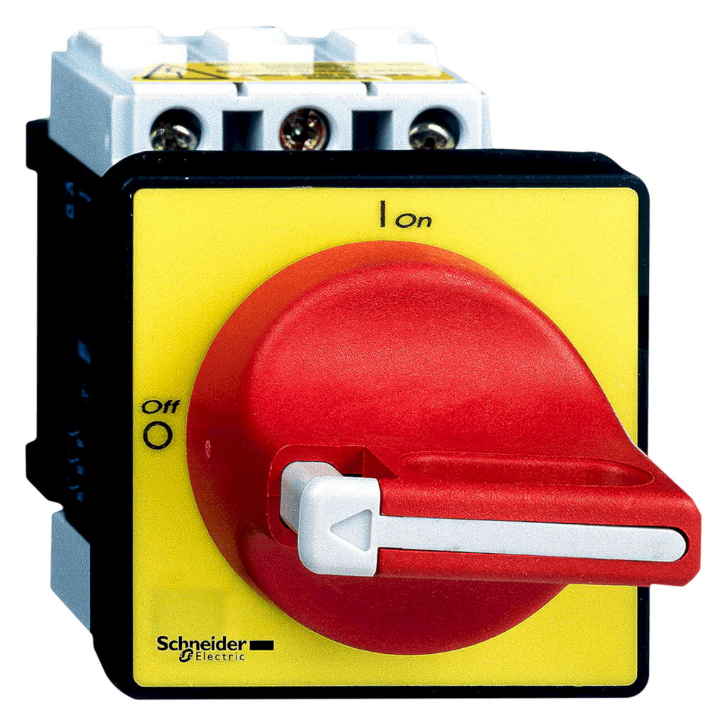 Interr. Emergencia Tesys Vario 3P 25A 690VCA Fijacion Frontal Maneta Giratoria Schneider Electric