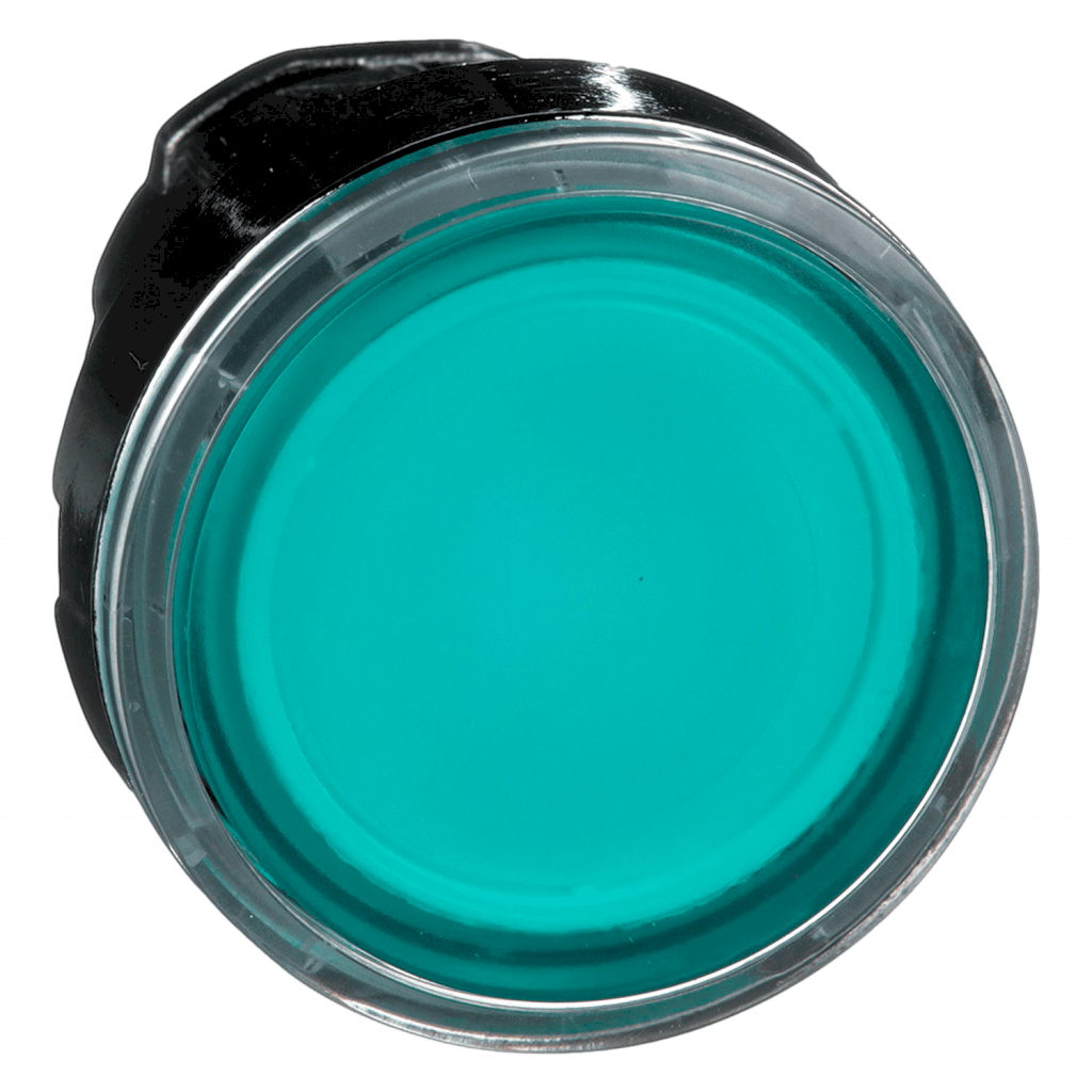 Cabezal Pulsador XB4 Metálico Luminoso S/Soporte Verde Schneider Electric