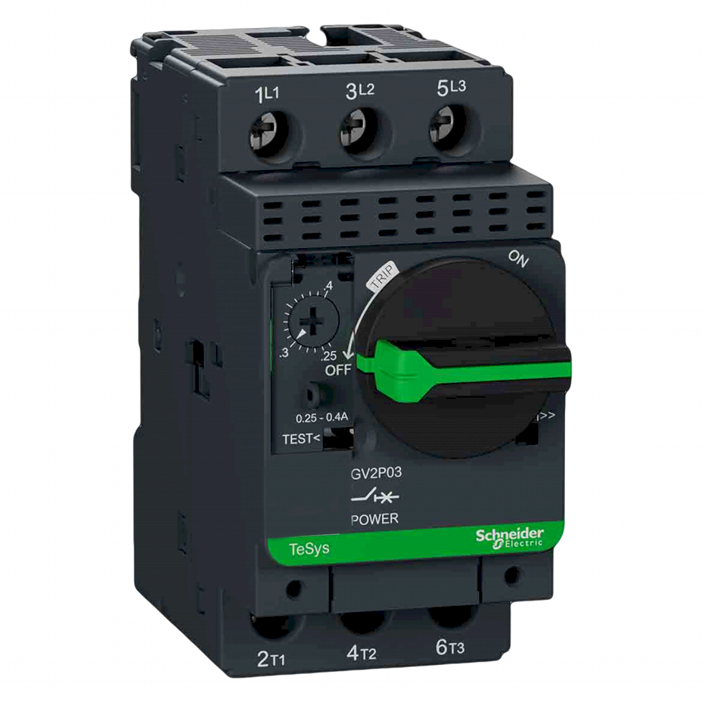 Guardamotor Magnetotérmico GV2 0,25-0,40A 100kA Schneider Electric