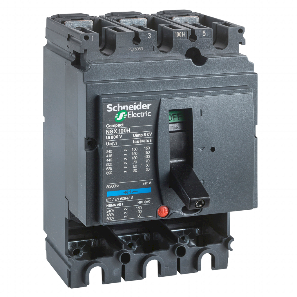 Interr. NSX100H 3P 100A 380VCA Schneider Electric