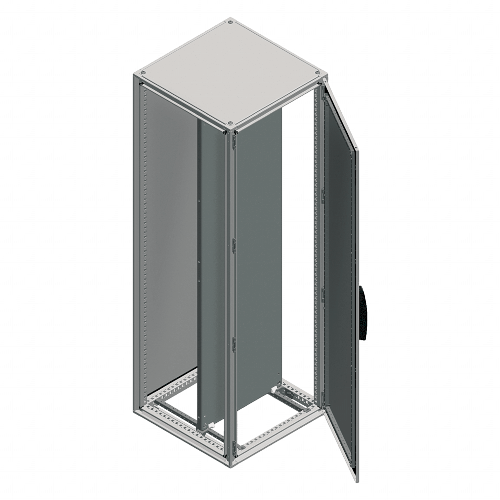 [31476] Armario Chapa Acero 2000x600x600mm C/Puerta C/Placa S/Laterales Gris Ral 7035 Schneider Electric