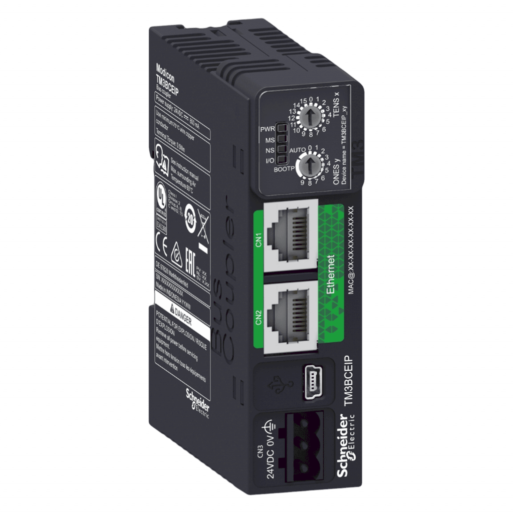 Módulo TM3 1xUSB 2.0 2xRJ45 P/Controlador Riel Din Schneider Electric