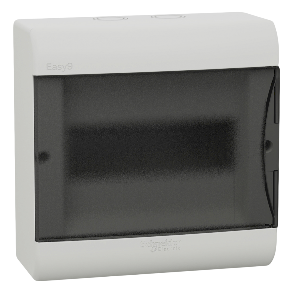 [32028] Tablero DIN PVC Mural 8 Módulos C/Puerta Fume Interior IP40 Blanco Schneider Electric