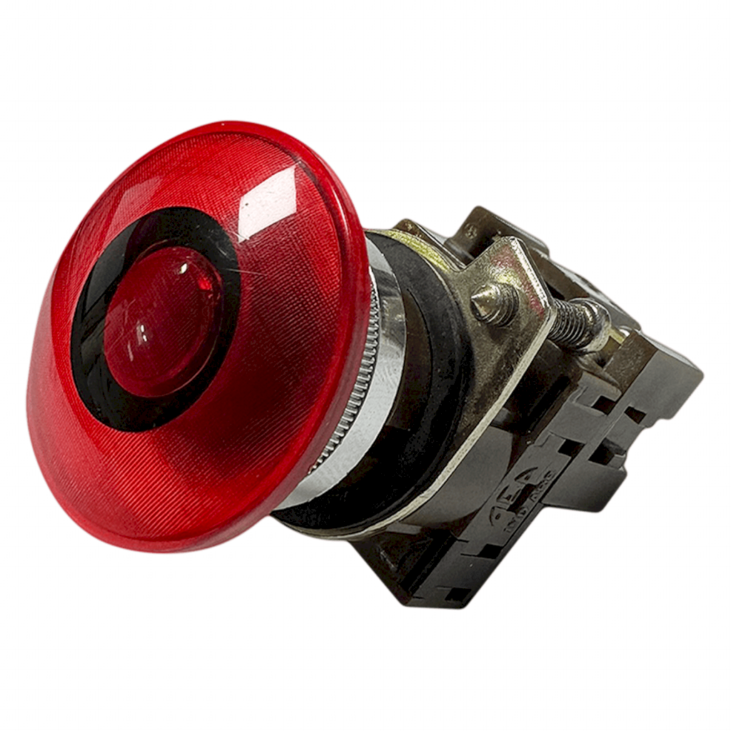 [1787] Cabezal Pulsador 3400 Plástico Hongo Luminoso S/Soporte S/Retención Rojo Aea