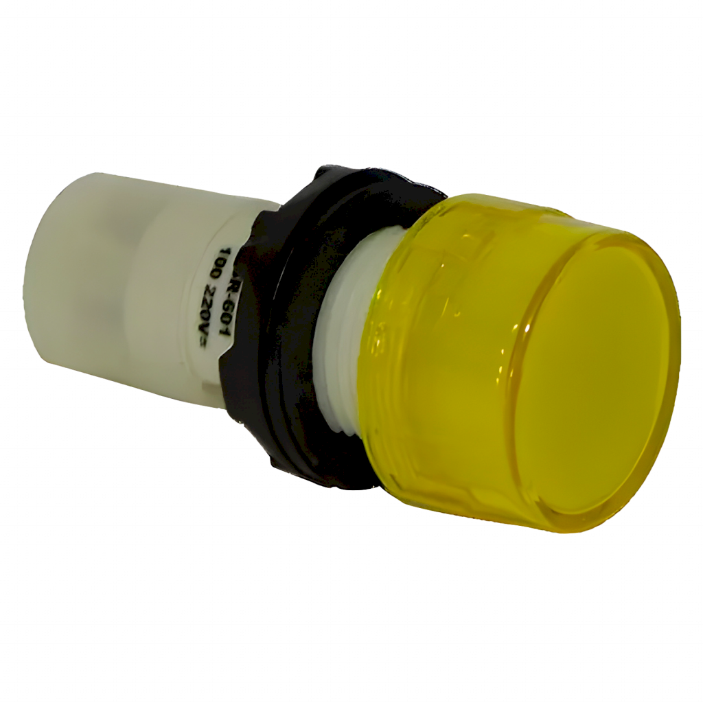 Ojo de Buey Plástico SR601 110-220VCA 22mm Amarillo Aea