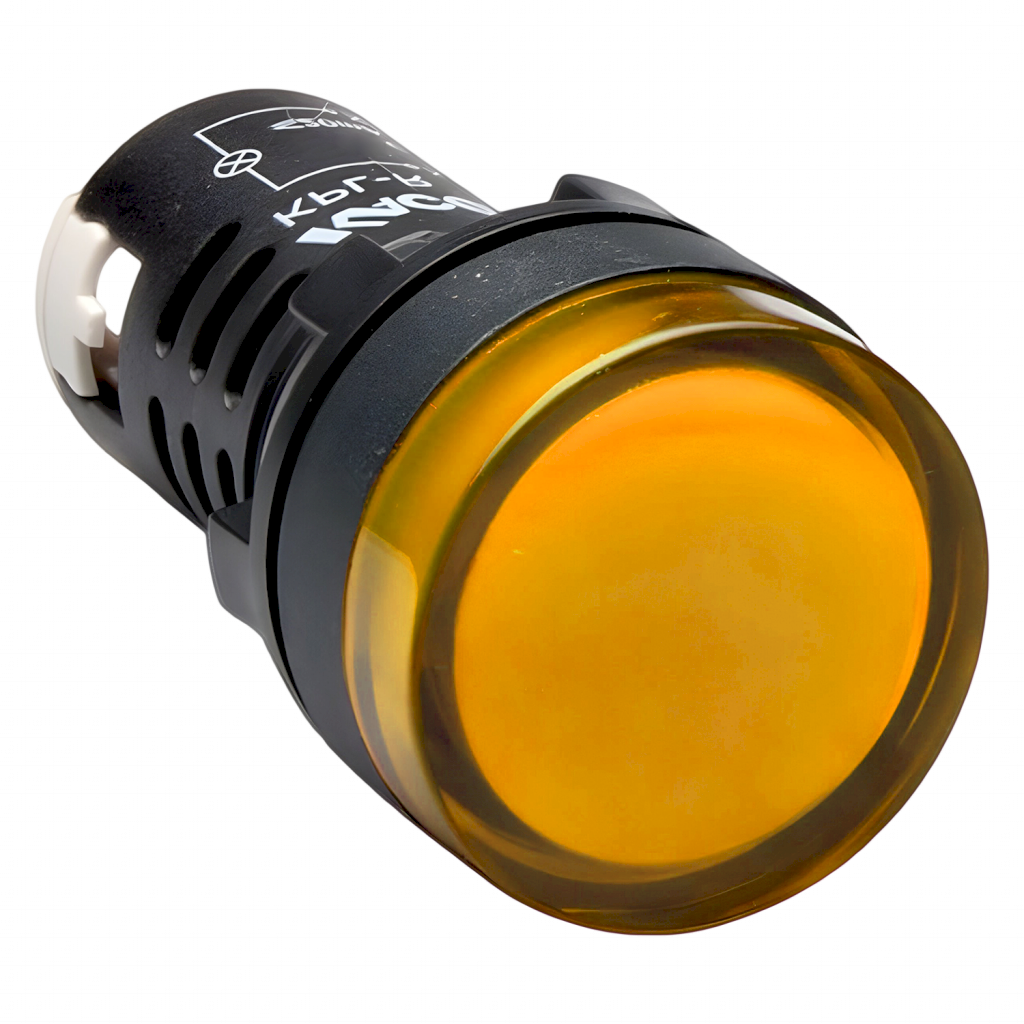 Ojo de Buey Plástico KPL 24VCA/VCC 22mm Amarillo Aea