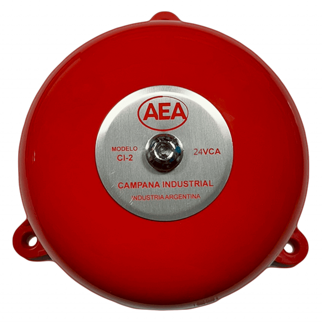 [19479] Campana D/Alarma Sobre Panel 150mm 24VCC 94DB Metral Rojo Aea