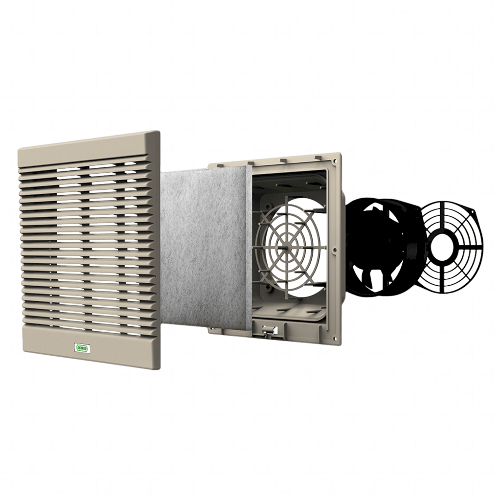 Ventilador Entrada 135x117mm Caudal 31m3/h C/Filtro C/Rejilla Genrod