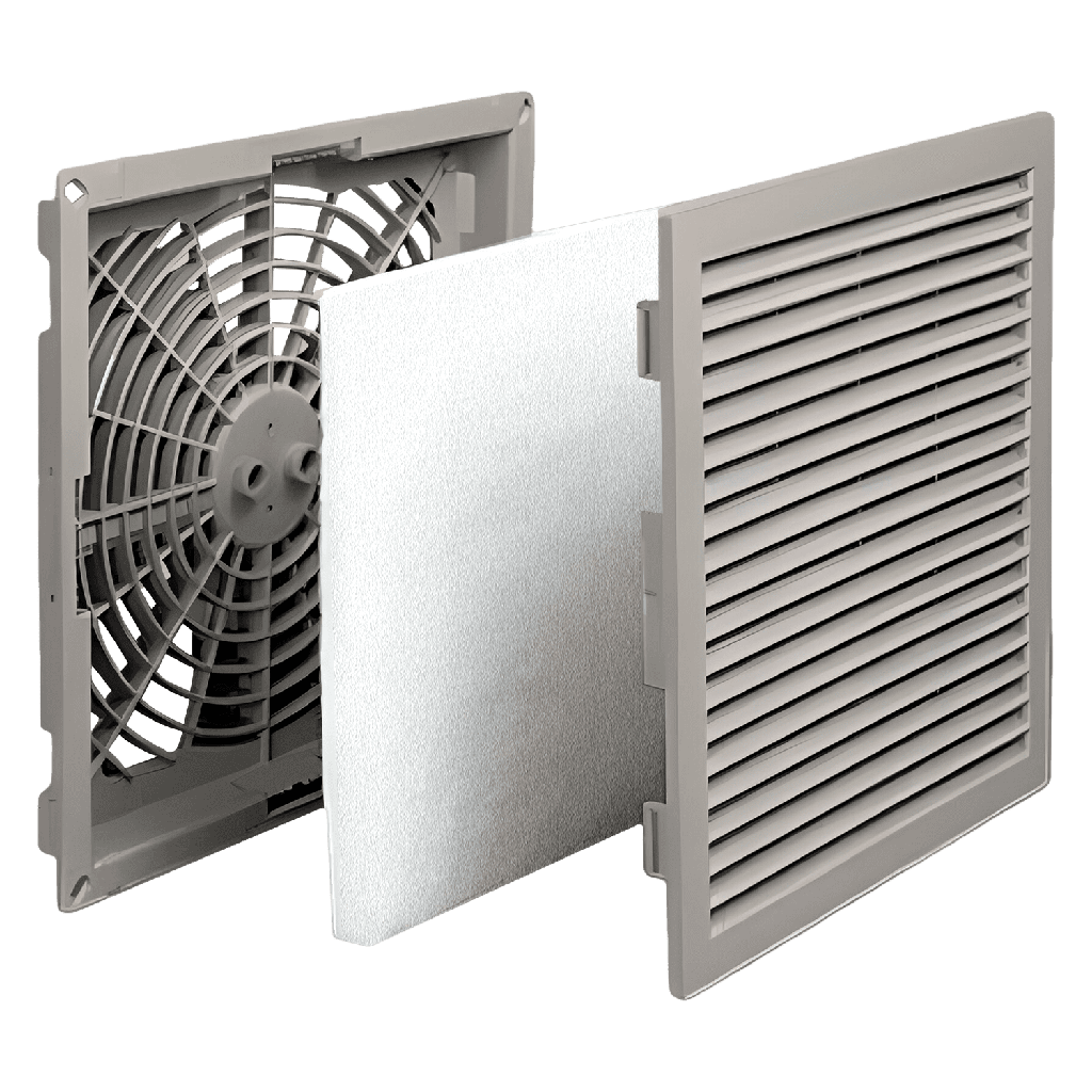 [21763] Rejilla C/Filtro Ext: 148x148mm Cal: 120mm Beige Genrod