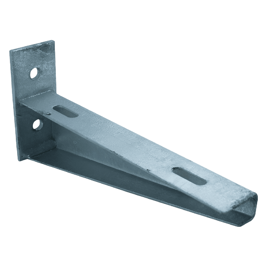 [3263] Soporte Reforzado Perforado Escalera Ancho 180mm Chapa Galvanizada Samet