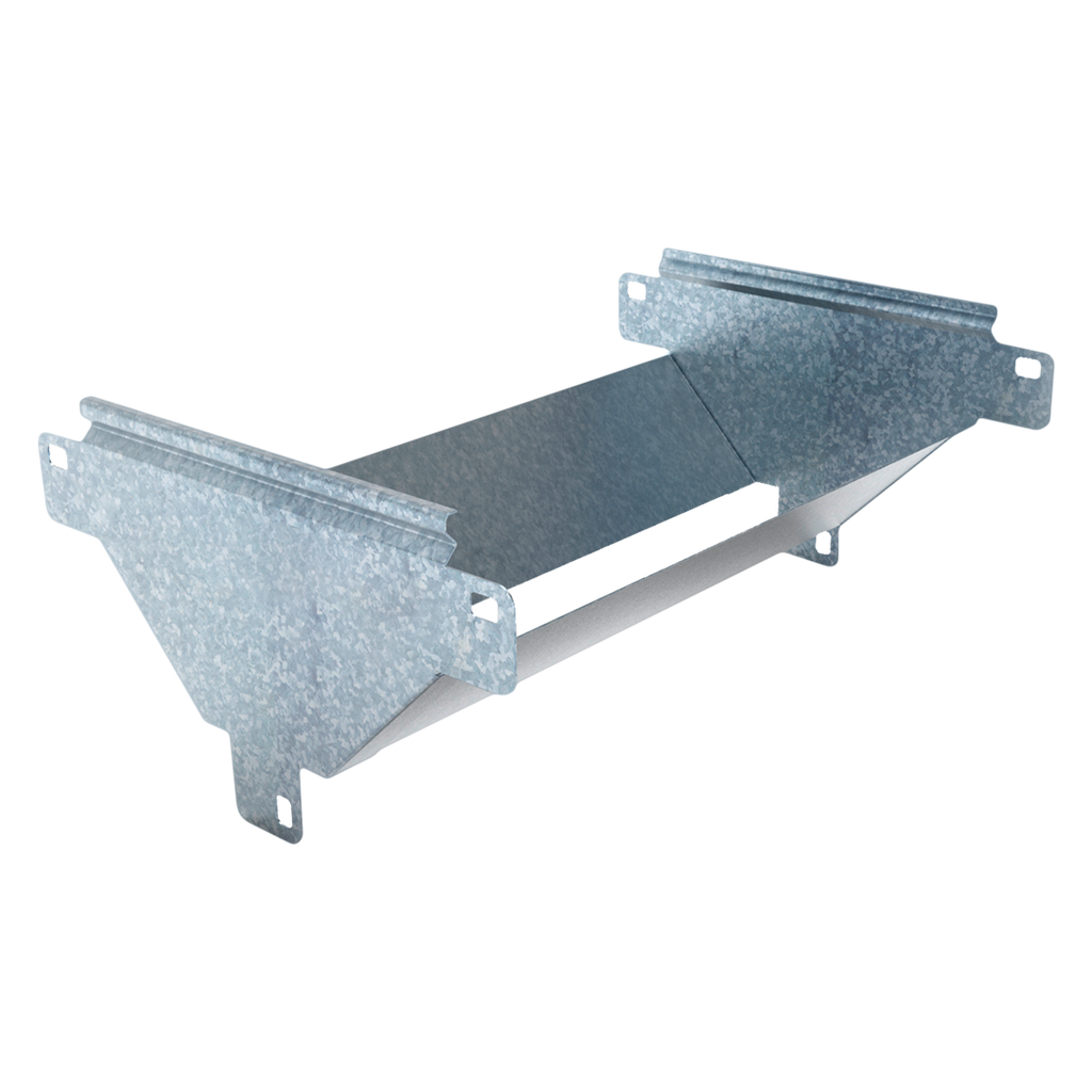 [12556] Embudo Bajada Perpendicular Ancho 100mm Espesor 0,7mm Chapa Zincada Samet