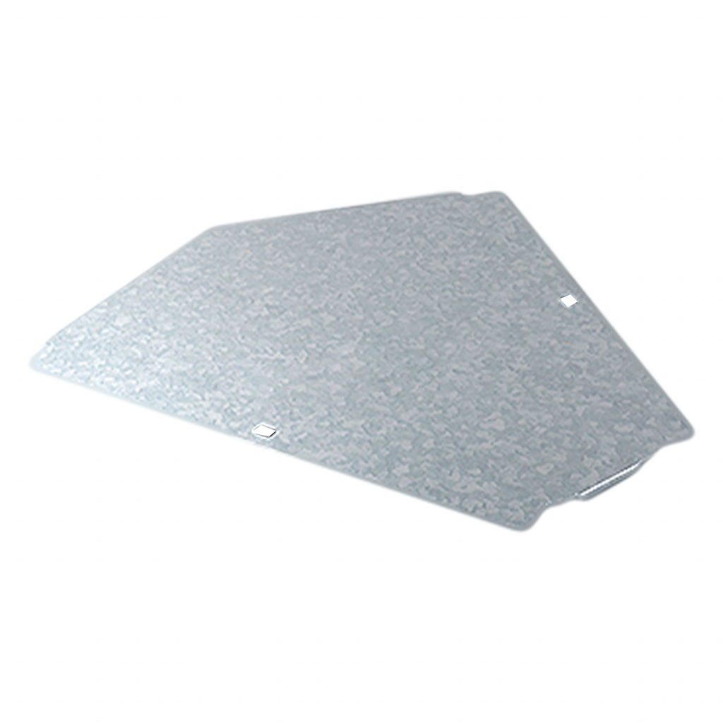 [22707] Tapa P/Curva Plana Perforada 45° Ancho 50mm Espesor 0,7mm Chapa Zincada Samet