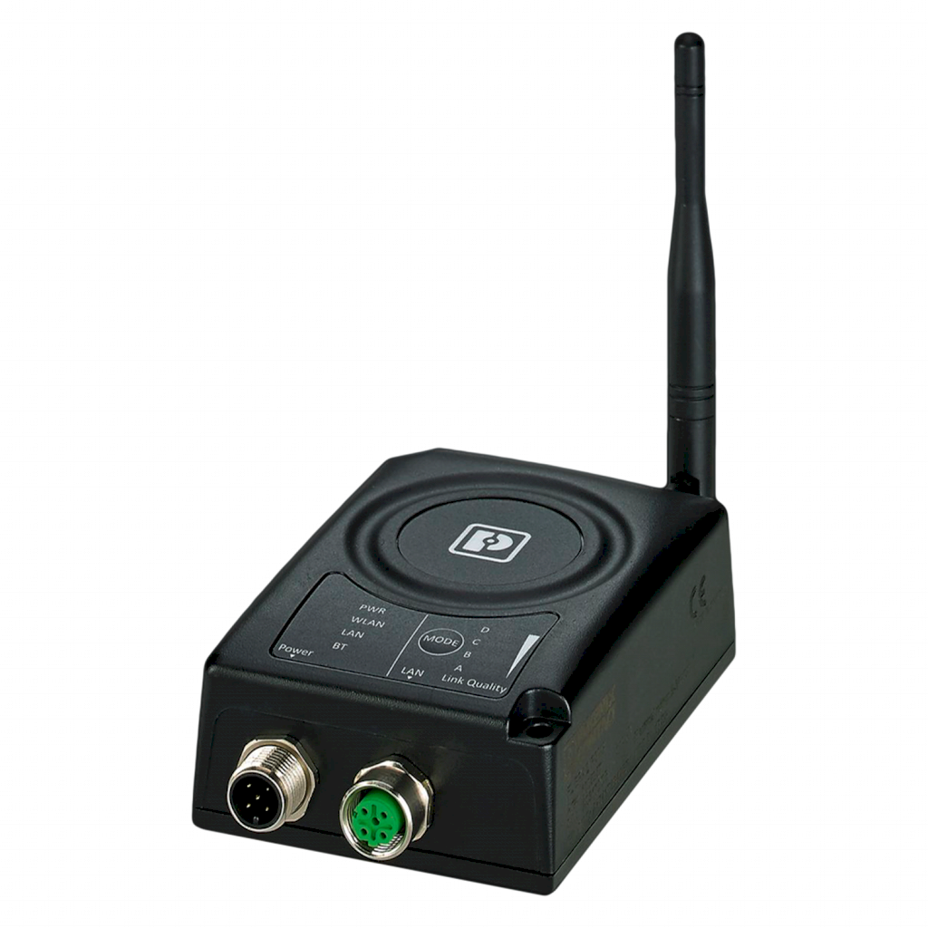 Radio 24VCC 2xM12 Hasta 100m 2,4/5GHz Antena Externa Incluida Metal y PVC Phoenix Contact