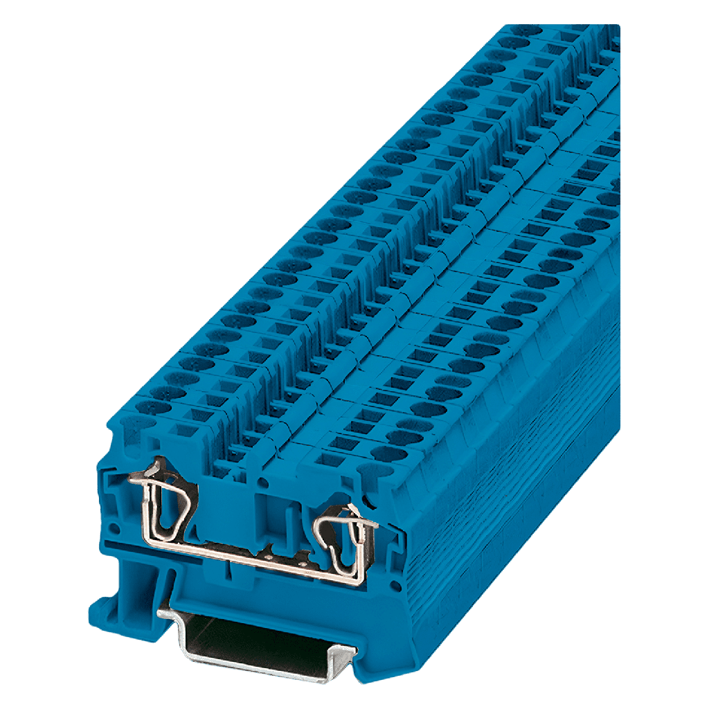 [840] Borne ST de Paso Resorte 4mm2 Azul Phoenix Contact