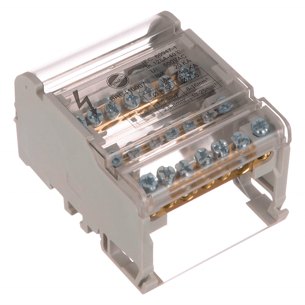 Repartidor Tetrapolar 4x7 Conexiones 100A Zoloda