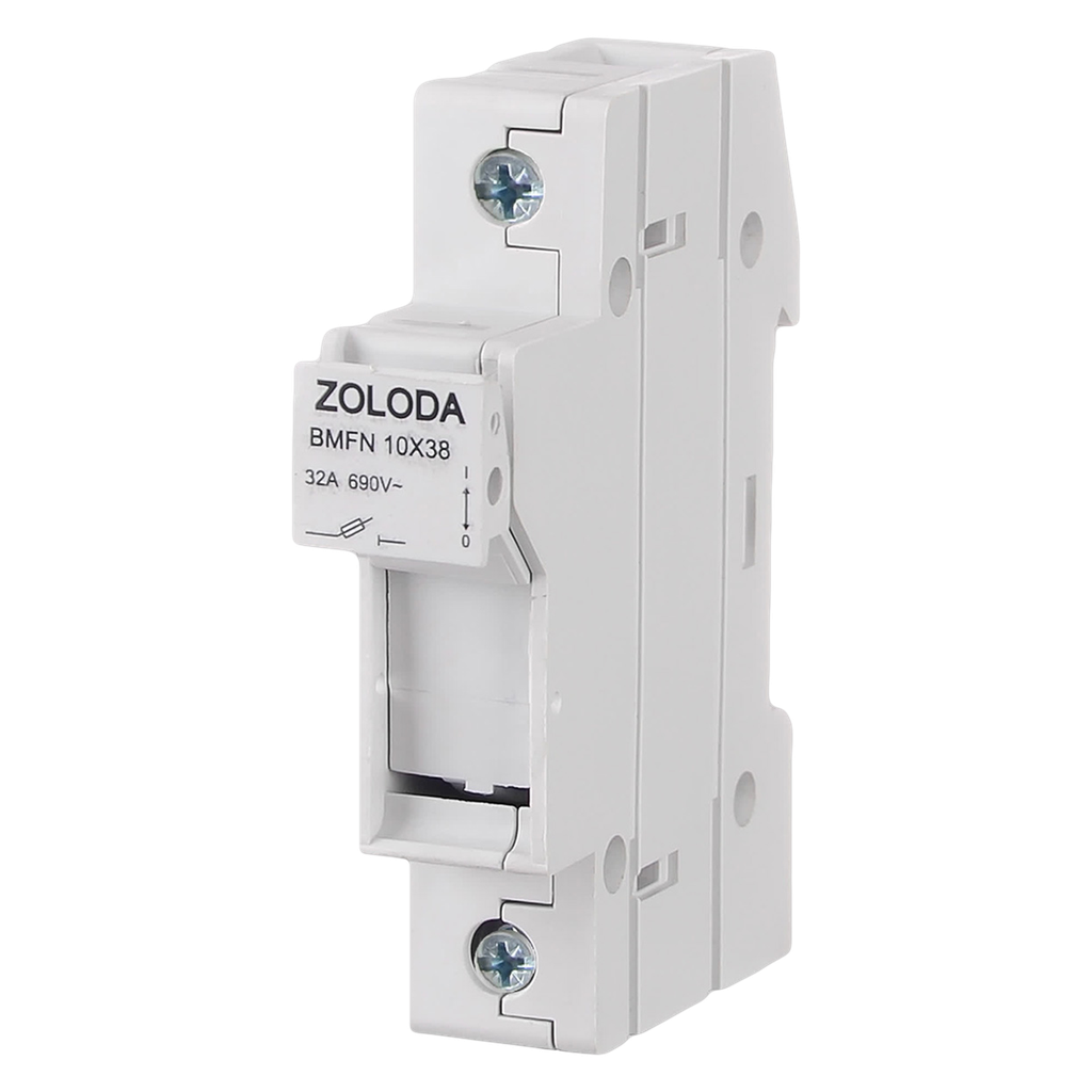 [9620] Portafusible 1P 32A 220VCA Maneta Gris Zoloda