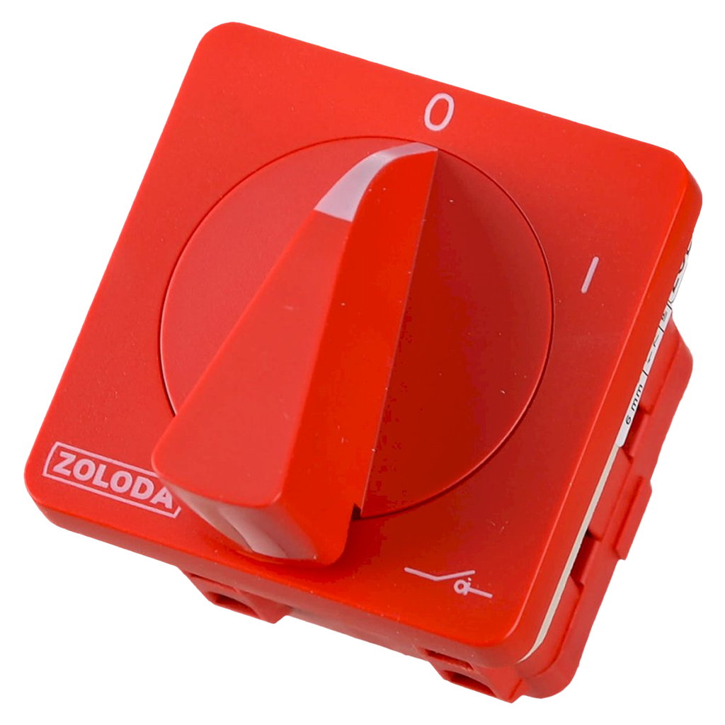 [10851] Interr. Rotativo 3P 63A 690VCA Maneta Giratoria Blanco/Rojo Zoloda