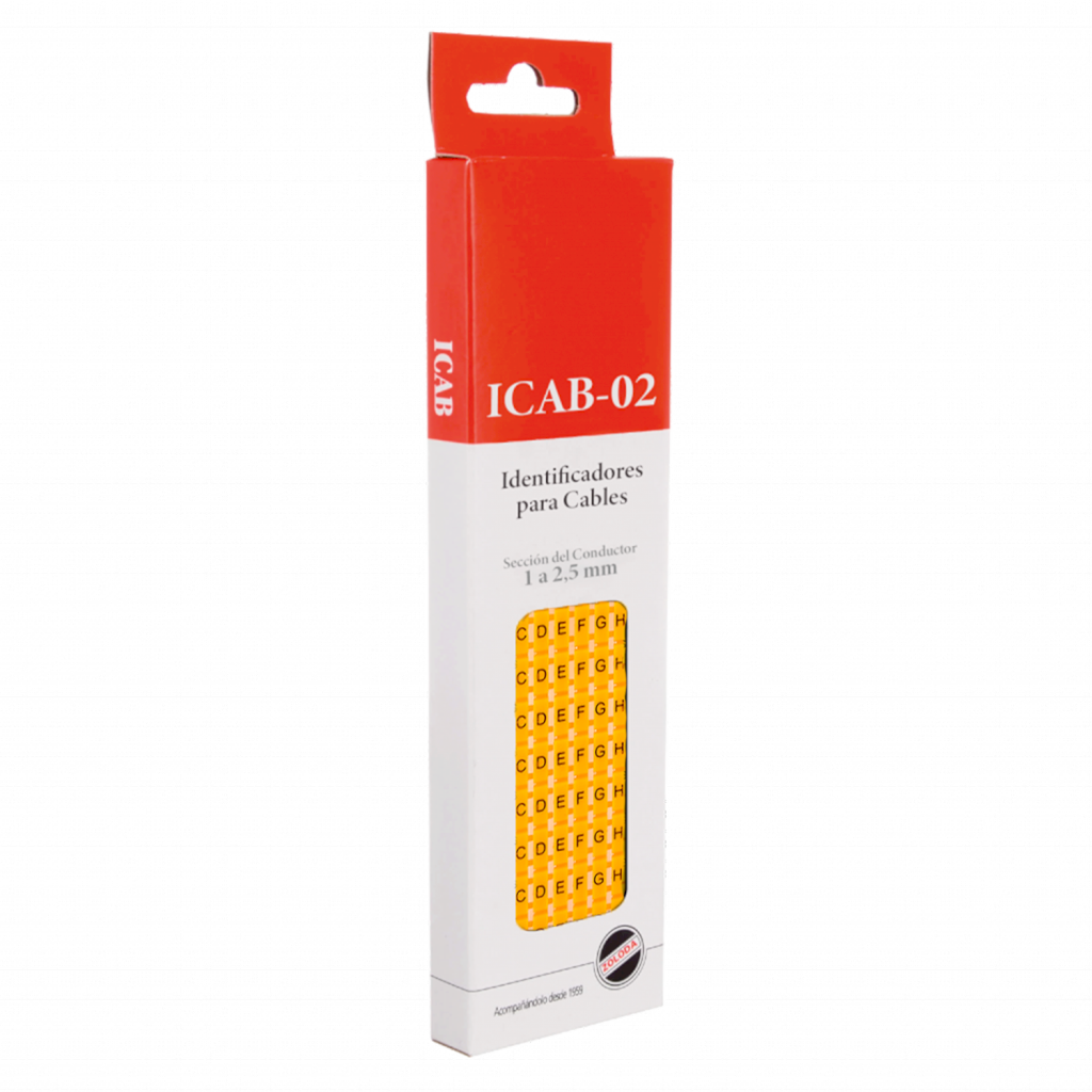 Identificadores P/Cable Amarillo Letras A-J Zoloda