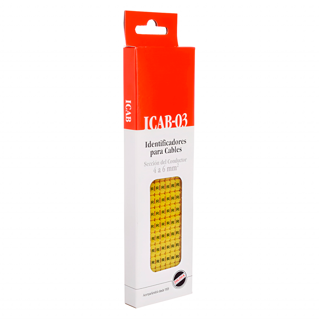 [16227] Identificadores P/Cable Amarillo Letra R Zoloda