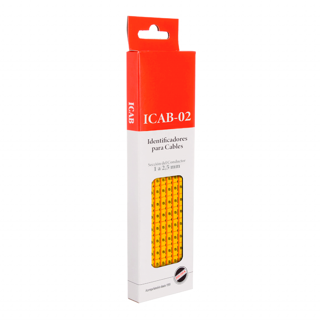 [16011] Identificadores P/Cable Amarillo Letra B Zoloda